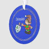 Elf mit Dreidel Chrismukkah Ornament (Vorderseite)
