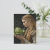Elf mit einem Kopf Lettuce Postkarte (Stehend Vorderseite)