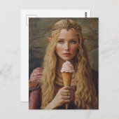 Elf mit Eistüte Postkarte (Vorne/Hinten)