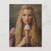 Elf mit Eistüte Postkarte (Vorderseite)