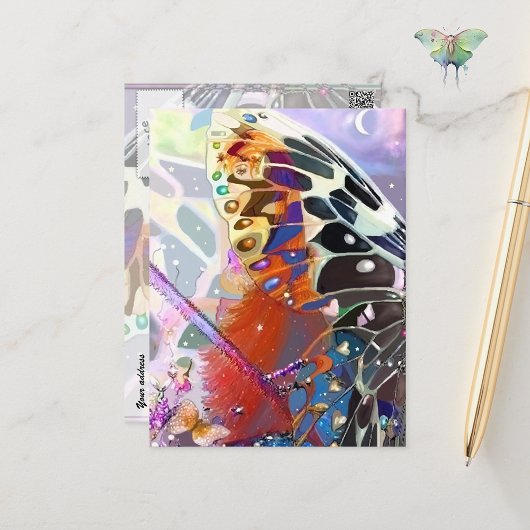 Elf mit Fairies Postkarte