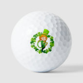 Elf mit Harfe. St.Patrick's Day. Golfball (Vorderseite)