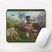 Elf mit Hirsch in Woods Fantasy Mousepad (Mit Mouse)