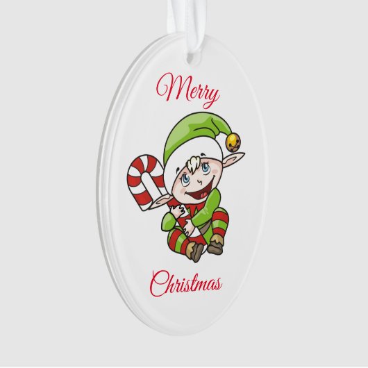 Elf mit Kaninchen Ornament (Vorderseite)