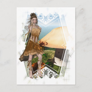 Elf mit Mushroom D1 Designs Postkarte