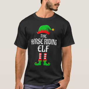 Elf mit Pferd Reiter passende Familien-Weihnachts- T-Shirt