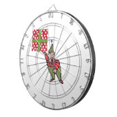 Elf mit Polka Dot Geschenk Dartboard Dartscheibe (Vorderseite rechts)