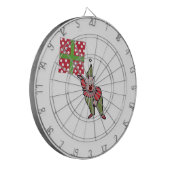 Elf mit Polka Dot Geschenk Dartboard Dartscheibe (Vorderseite Links)