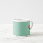Elf mit Polka Dot Geschenk links Hand Espresso Tas Espressotasse (Vorderseite Rechts)