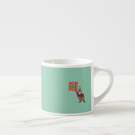 Elf mit Polka Dot Geschenk links Hand Espresso Tas Espressotasse (Rechts)