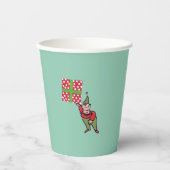 Elf mit Polka Dot Geschenkpapier Becher (Vorderseite)