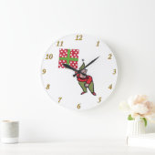 Elf mit Polka Dot Wandtuhr Große Wanduhr (Zuhause)