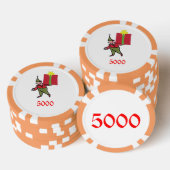 Elf mit Red Box Orange 5000 gestreifter Poker Chip (Stapel)