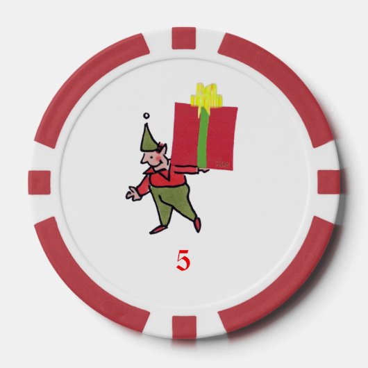 Elf mit Red Box Red 5 Strip Poker Chip (Vorderseite)