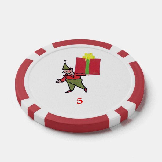 Elf mit Red Box Red 5 Strip Poker Chip (Einzeln)