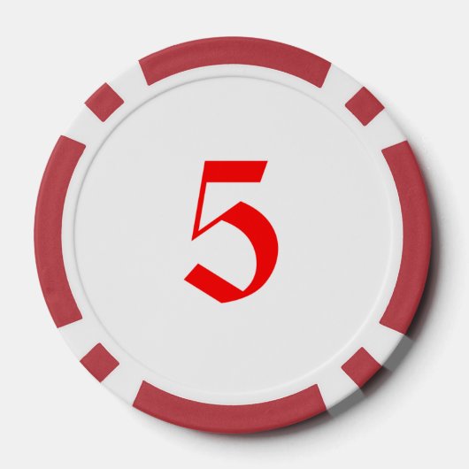 Elf mit Red Box Red 5 Strip Poker Chip (Rückseite)