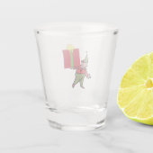 Elf mit Roter Box-Klarglas Schnapsglas (Rückseite)