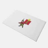 Elf mit roter Schachtel Fußmatte (Schrägansicht)