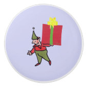 Elf mit Rotkasten-Keramik-Drehknopf Keramikknauf (Vorderseite)