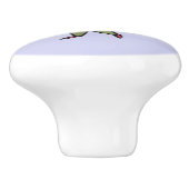 Elf mit Rotkasten-Keramik-Drehknopf Keramikknauf (Seitenansicht)