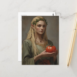 Elf mit Tomate Postkarte