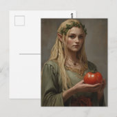 Elf mit Tomate Postkarte (Vorne/Hinten)