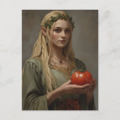 Elf mit Tomate Postkarte (Vorderseite)