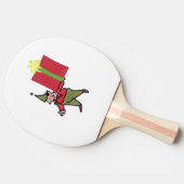 Elf mit weißem Tischtennispaddel in Roter Box Tischtennis Schläger (Seitenansicht)