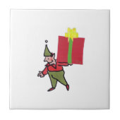 Elf mit weißer, weißer Keramik Fliese (Vorderseite)