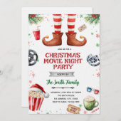 Elf Movie Night party Invitation Einladung (Vorne/Hinten)
