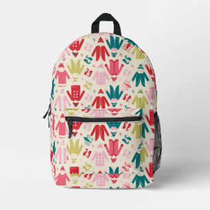 Elf-Muster für farbenfrohe Mäntel und Schuhe Bedruckter Rucksack