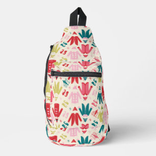 Elf-Muster für farbenfrohe Mäntel und Schuhe Crossbody Bag