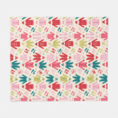 Elf-Muster für farbenfrohe Mäntel und Schuhe Fleecedecke (Vorderseite (Horizontal))