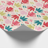 Elf-Muster für farbenfrohe Mäntel und Schuhe Geschenkpapier (Ecke)