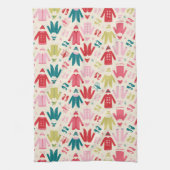 Elf-Muster für farbenfrohe Mäntel und Schuhe Geschirrtuch (Vertikal)