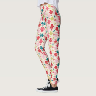 Elf-Muster für farbenfrohe Mäntel und Schuhe Leggings