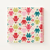 Elf-Muster für farbenfrohe Mäntel und Schuhe Notizblock (Rückseite)