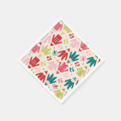 Elf-Muster für farbenfrohe Mäntel und Schuhe Serviette (Ecke)