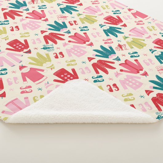 Elf-Muster für farbenfrohe Mäntel und Schuhe Sherpadecke (3/4)