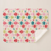 Elf-Muster für farbenfrohe Mäntel und Schuhe Sherpadecke (Vorderseite (Horizontal))