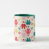 Elf-Muster für farbenfrohe Mäntel und Schuhe Tasse (Zentrum)