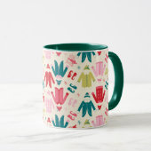 Elf-Muster für farbenfrohe Mäntel und Schuhe Tasse (VorderseiteRechts)