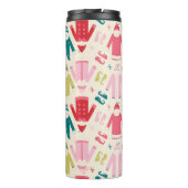 Elf-Muster für farbenfrohe Mäntel und Schuhe Thermosbecher (Rückseite)