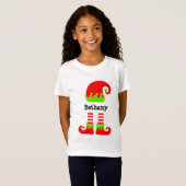 Elf Name Hat & Legs Feet Red Green T-Shirt (Vorne ganz)