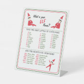Elf Name Pedestal Sign Sockelschild (Vorderseite)
