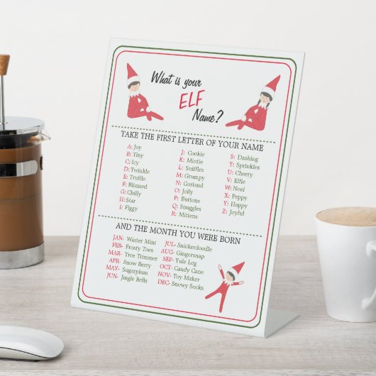 Elf Name Pedestal Sign Sockelschild (In SItu)