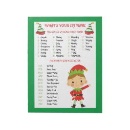 Elf Names Notizblock