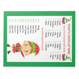 Elf Names Notizblock