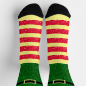Elf Niedlich Strip Weihnachten Socken (Oben)