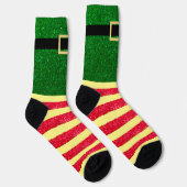 Elf Niedlich Strip Weihnachten Socken (Rechts)